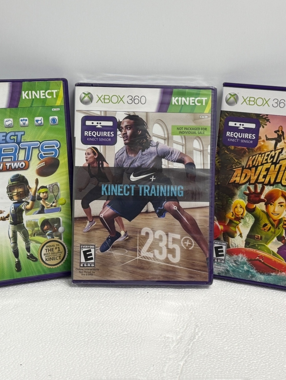 Xbox 360 Kinect Sports Season Two, Kinect Training & Kinect Adventures Game Set
